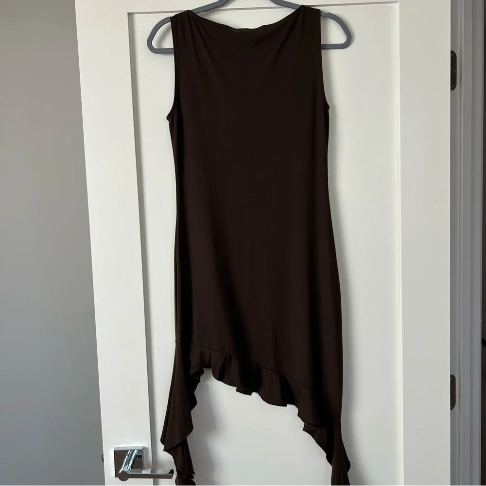 Reformation Quinley Knit Dress Brown Size Small - Picture 9 of 10
